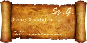 Szorg Graciella névjegykártya